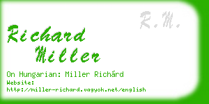 richard miller business card