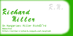 richard miller business card